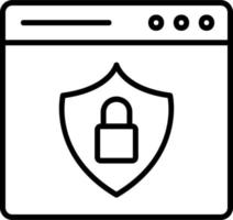 icono de vector de seguridad web