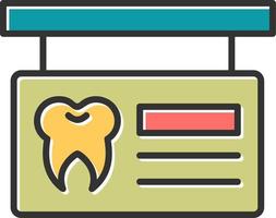 Clinic Signboard Vector Icon