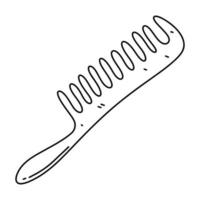 Comb in hand drawn doodle style. Vector illustration isolated on white background.