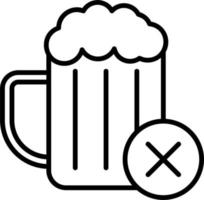 No Alcohol Vector Icon