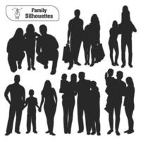 Vector collection of family silhouettes