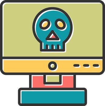 Computer Hacking Vector Icon