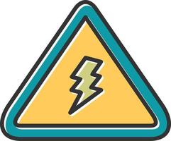 Electrical Danger Sign Vector Icon