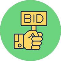 Bid Vector Icon