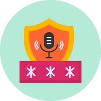 Voice Access Security Vector Icon