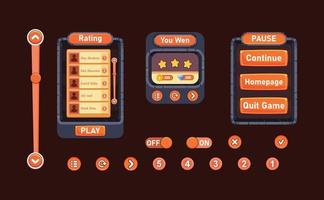 List of mobile games , Game UI kit ,  user interface ui - ux vector