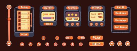 List of mobile games , Game UI kit ,  user interface ui - ux vector