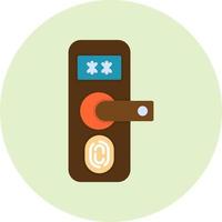 Fingerprint Door Protection Vector Icon