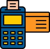 crédito tarjeta máquina vector icono