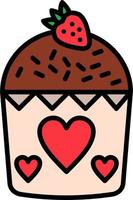 icono de vector de muffin