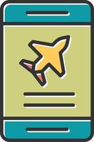 Plane Ticket booking Vector Icon