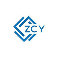 zcy tecnología letra logo diseño en blanco antecedentes. zcy creativo iniciales tecnología letra logo concepto. zcy tecnología letra diseño. vector