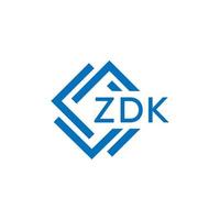 ZDK technology letter logo design on white background. ZDK creative initials technology letter logo concept. ZDK technology letter design. vector