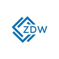 ZDW technology letter logo design on white background. ZDW creative initials technology letter logo concept. ZDW tech vector