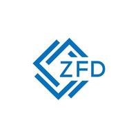 ZFD technology letter logo design on white background. ZFD creative initials technology letter logo concept. ZFD technology letter design. vector