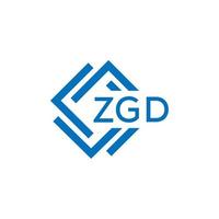 ZGD technology letter logo design on white background. ZGD creative initials technology letter logo concept. ZGD technology letter design. vector