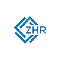 ZHR technology letter logo design on white background. ZHR creative initials technology letter logo concept. ZHR technology letter design. vector