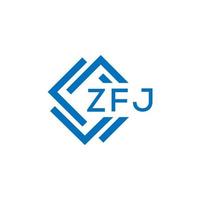 zfj tecnología letra logo diseño en blanco antecedentes. zfj creativo iniciales tecnología letra logo concepto. zfj tecnología letra diseño. vector