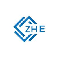 ZHE technology letter logo design on white background. ZHE creative initials technology letter logo concept. ZHE technology letter design. vector