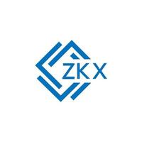 zkx tecnología letra logo diseño en blanco antecedentes. zkx creativo iniciales tecnología letra logo concepto. zkx tecnología letra diseño. vector
