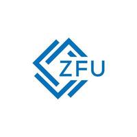 zfu tecnología letra logo diseño en blanco antecedentes. zfu creativo iniciales tecnología letra logo concepto. zfu tecnología letra diseño. vector