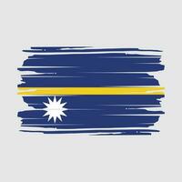 vector de pincel de bandera de nauru