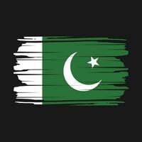 vector de pincel de bandera de pakistán