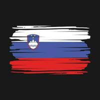 Slovenia Flag Brush Vector