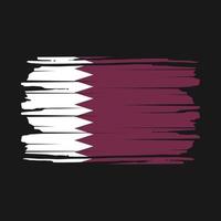 Qatar Flag Brush Vector