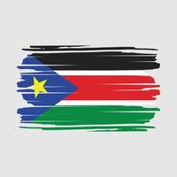 South Sudan Flag Brush Vector