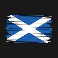 vector de pincel de bandera de escocia