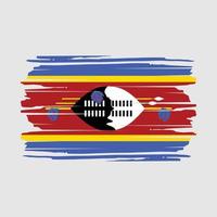 Swaziland Flag Brush Vector