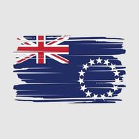 Cook Islands Flag Brush Vector