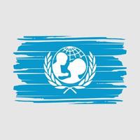 vector de pincel de bandera de unicef