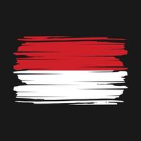 Monaco Flag Brush Vector