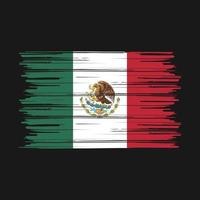 cepillo de bandera de méxico vector