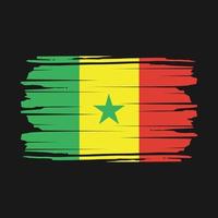 vector de pincel de bandera de senegal