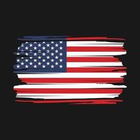 American Flag Brush Vector