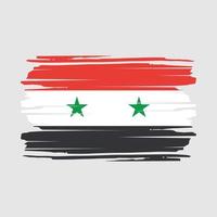 Syria Flag Brush Vector