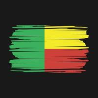 Benin Flag Brush Vector