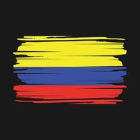 Colombia Flag Brush Vector