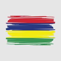 Mauritius Flag Brush Vector