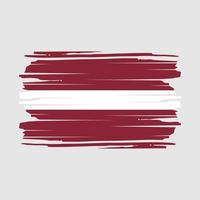 vector de pincel de bandera de letonia
