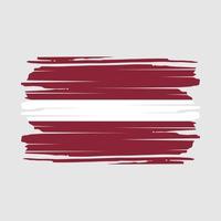 Latvia Flag Brush Vector