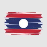 Laos Flag Brush Vector