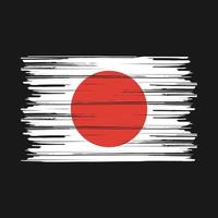 cepillo de bandera de japón vector
