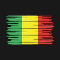 Mali Flag Brush vector