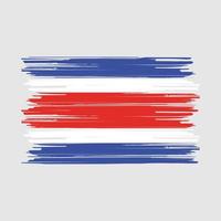 Costa Rica Flag Brush vector