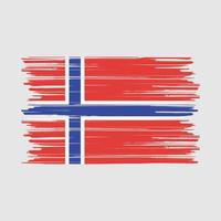 cepillo de bandera de noruega vector