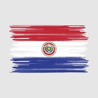 cepillo de bandera de paraguay vector